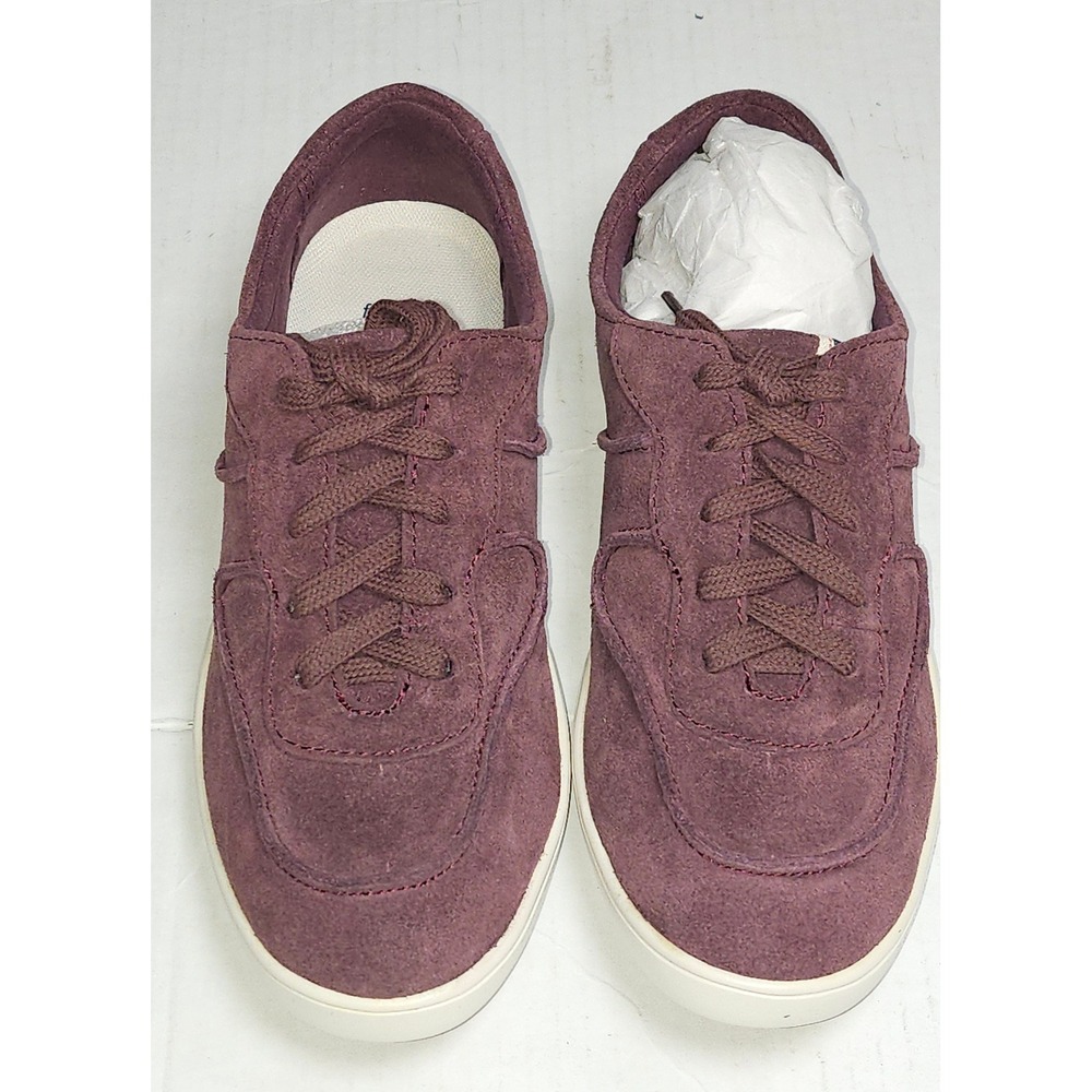 ED Ellen DeGeneres Akemi True Merlot Suede Lace Up Sneakers Womens 5.5M‎ EU 35.5